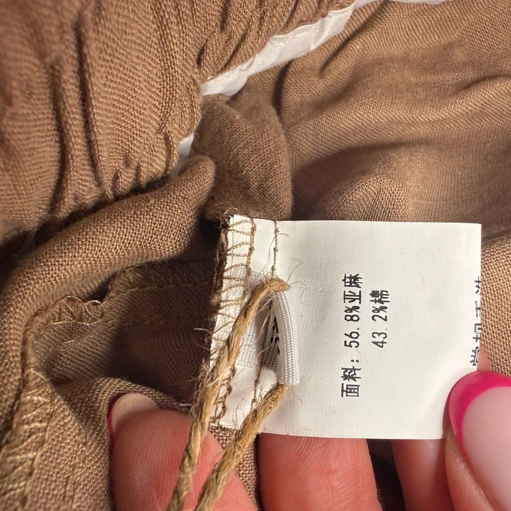 Fanwo Men’s Linen Blend Pants – Tagged XL (Fits Like M) – New With Tags